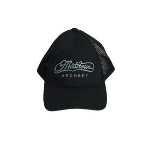 Mathews Archery Black Mesh Outdoor Hunting Snapback Trucker Cap Hat OSFM